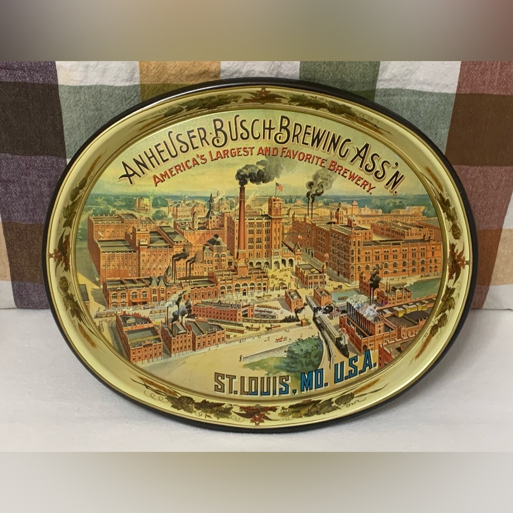 ANHEUSER-BUSCH BREWING ASSOC. COLLECTIBLE SERVING TRAY